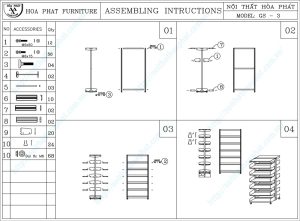 Cách lắp giá đựng tài liệu đơn giản: Lắp các tầng giá